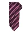 PR783 Premier Waffle Stripe Tie Burgundy / Aubergine colour image